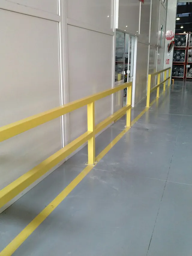 Parapet de protecție industrial, galben